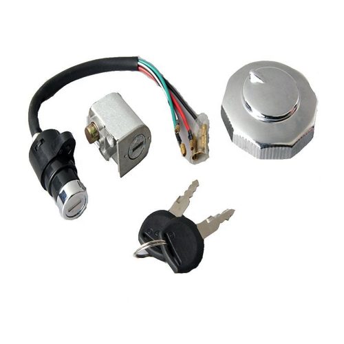 3-piece Motorcycle Lock Kit – Ignition Switch, Fuel Tank Cap & Side Lock For 125cc
